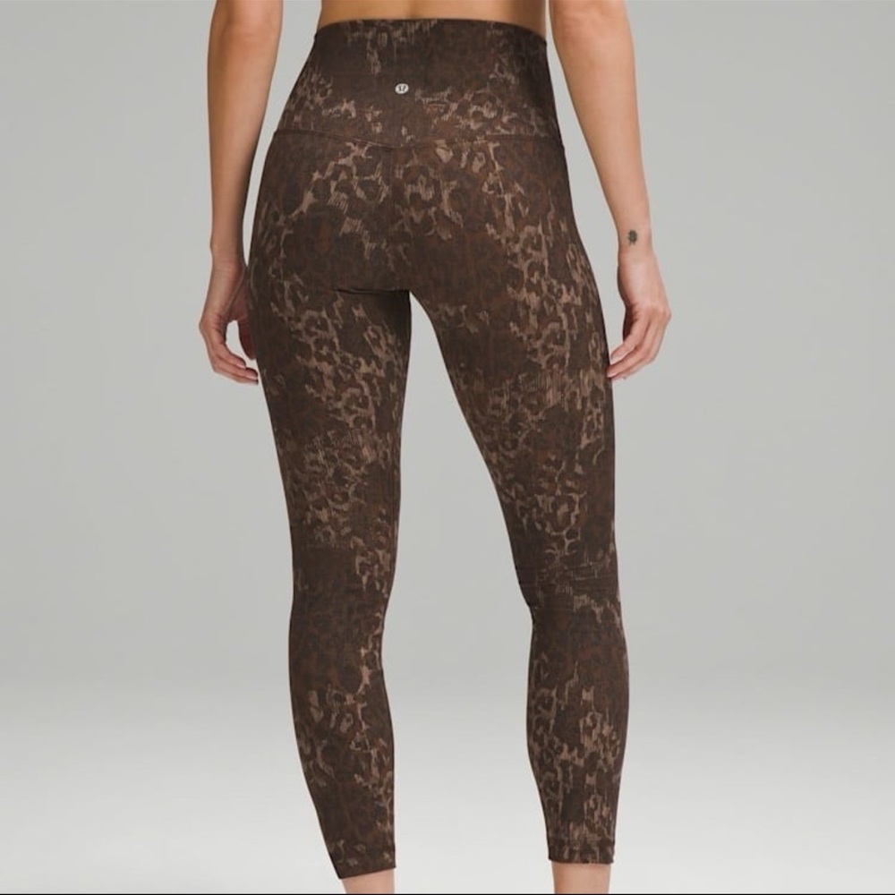 Lululemon NWT Align High-Rise Pant 28" Lined Truleopard Max Brown Multi Size 10 - Picture 9 of 9